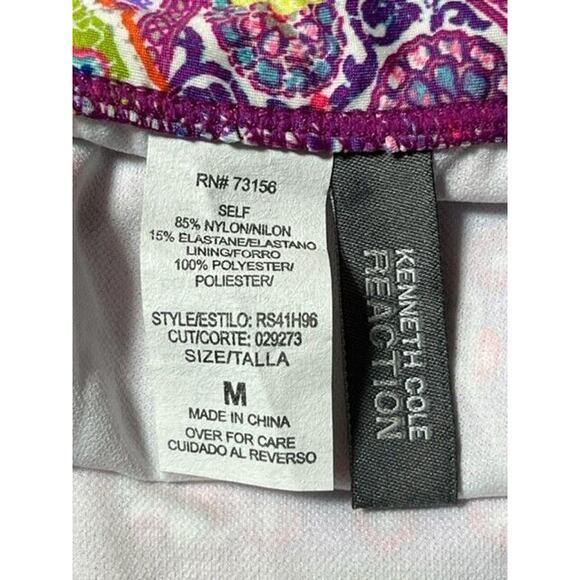 Kenneth Cole Reaction Bikini Bottom Size M Swim Paisley Boho Festival Beach Y2K - Picture 5 of 9